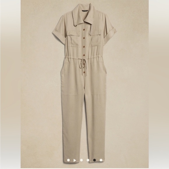 Banana Republic Olive Green Utility Jumpsuit - Picture 11 of 13